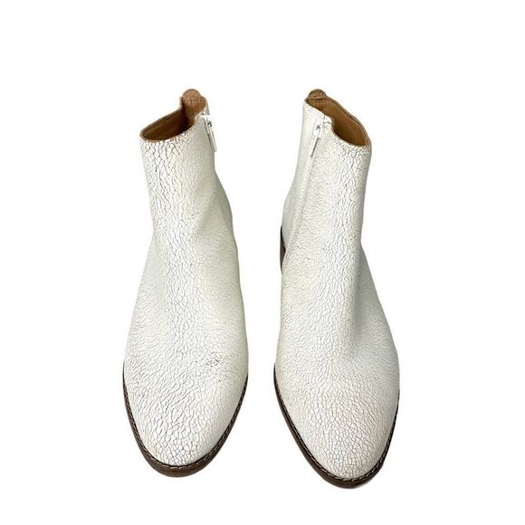 Lucky Brand Lenree distressed leather Bootie Sz 8.5 white boho - Picture 2 of 12